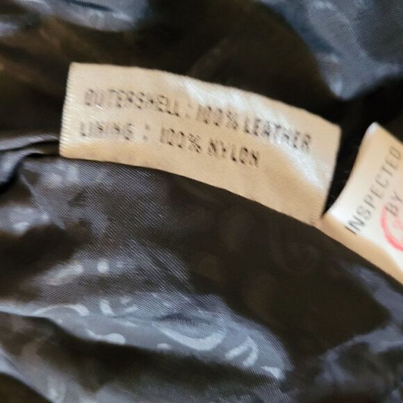 Vintage 80's Jacket Leather Bomber Multimedia Metallic Embossed Suede Black L - Picture 15 of 16